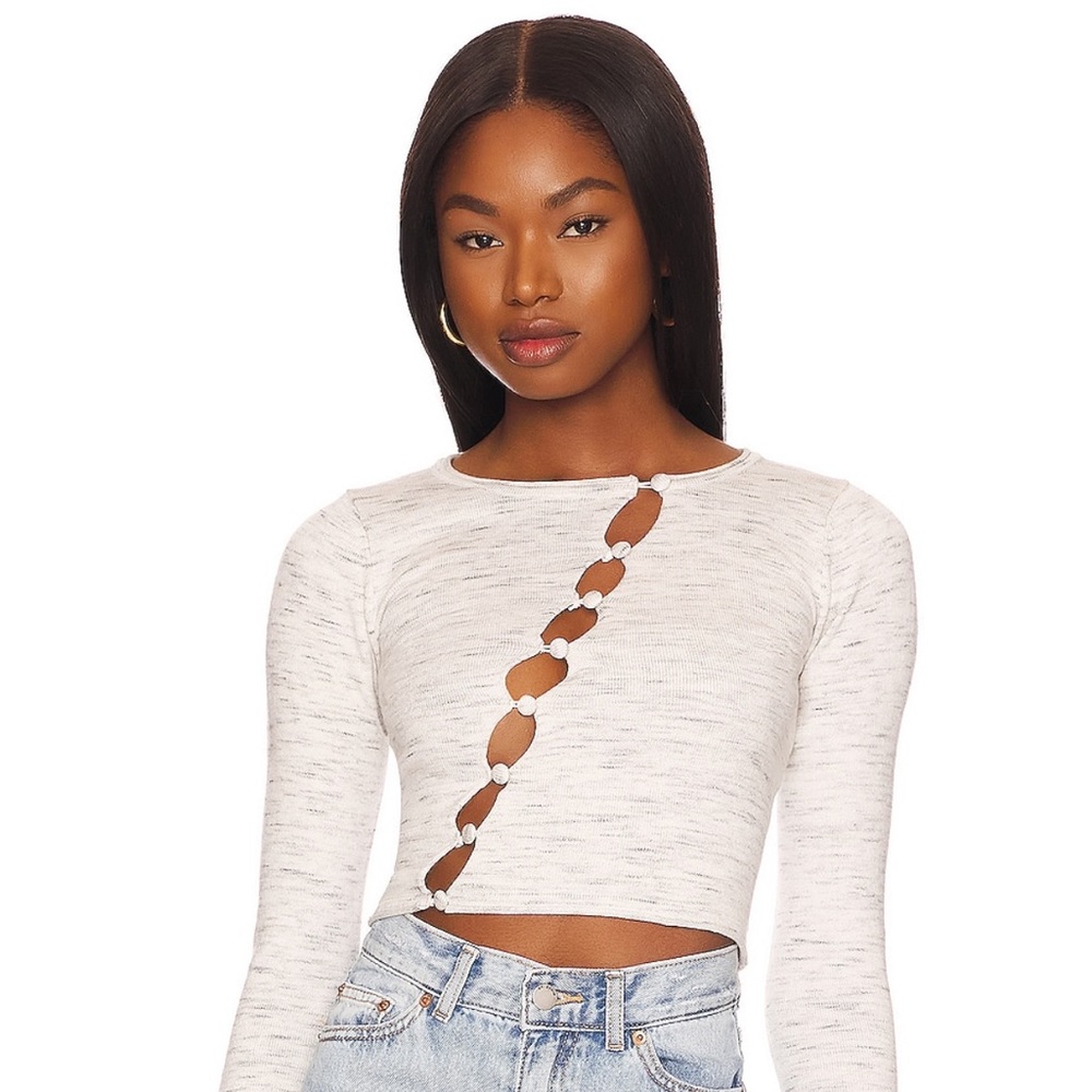 Kai Front Button Down in Ivory